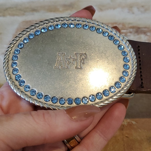 Abercrombie & Fitch Brown Leather Glitz Belt - Picture 3 of 12